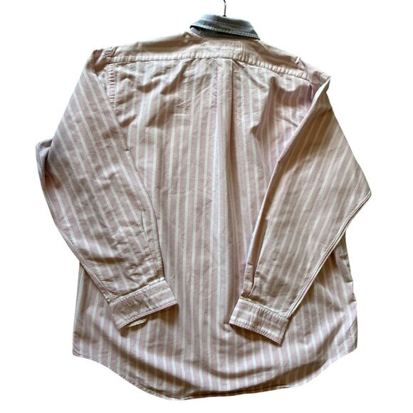 Ralph Lauren Polo Mens Pink White Stripe Button-Down Shirt Crest Preppy XL - Picture 5 of 6